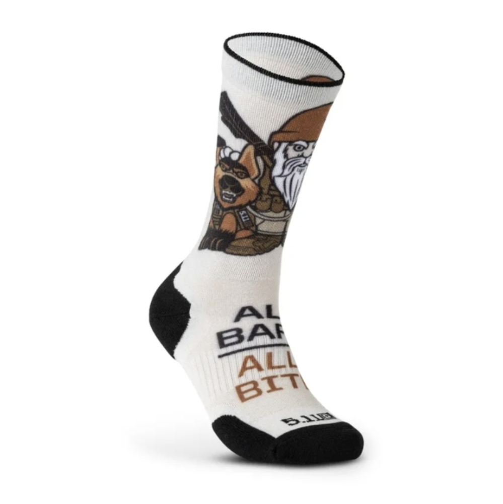 5.11 Tactical Sock and Awe Crew Socks K9 Gnome  Always Be Ready